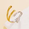 European & American Multi-Layer Adjustable Stainless Steel Index Finger Ring for Women