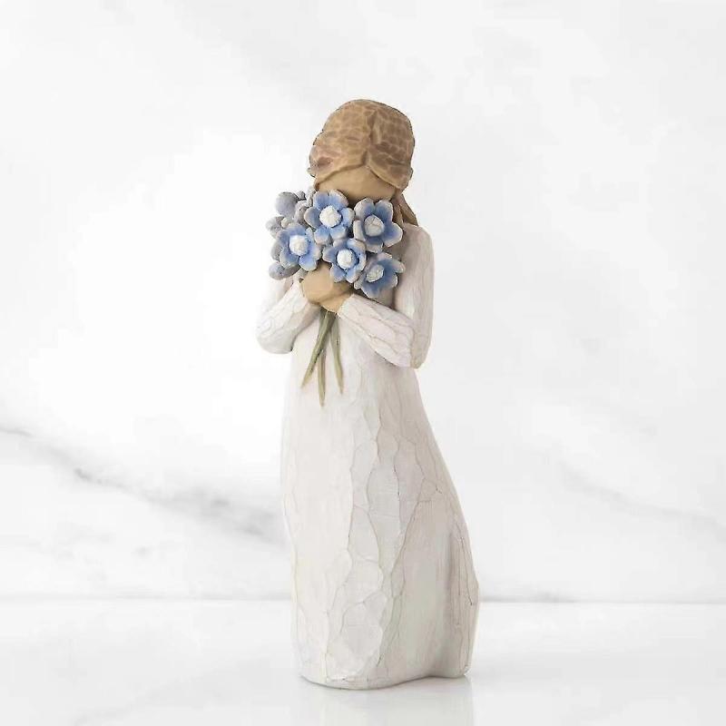 Forget-me-not Hand-Carved and Painted Decorative Ornament