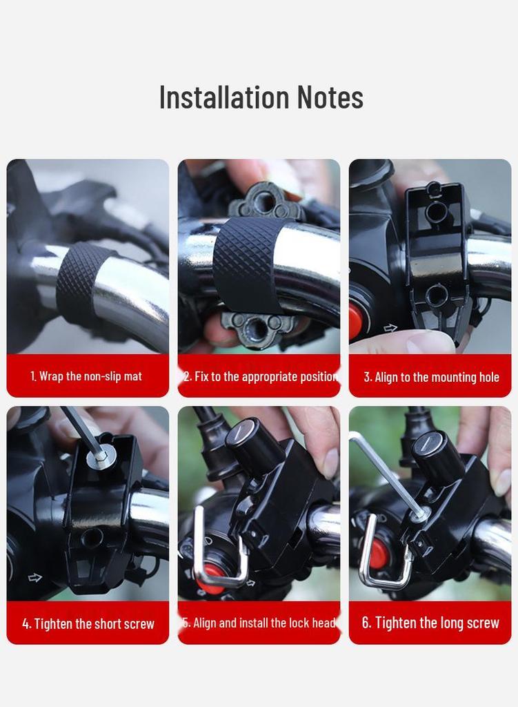 Electric Bike Helmet Anti-Theft Lock - Universal Motorcycle Handlebar Hook Cap