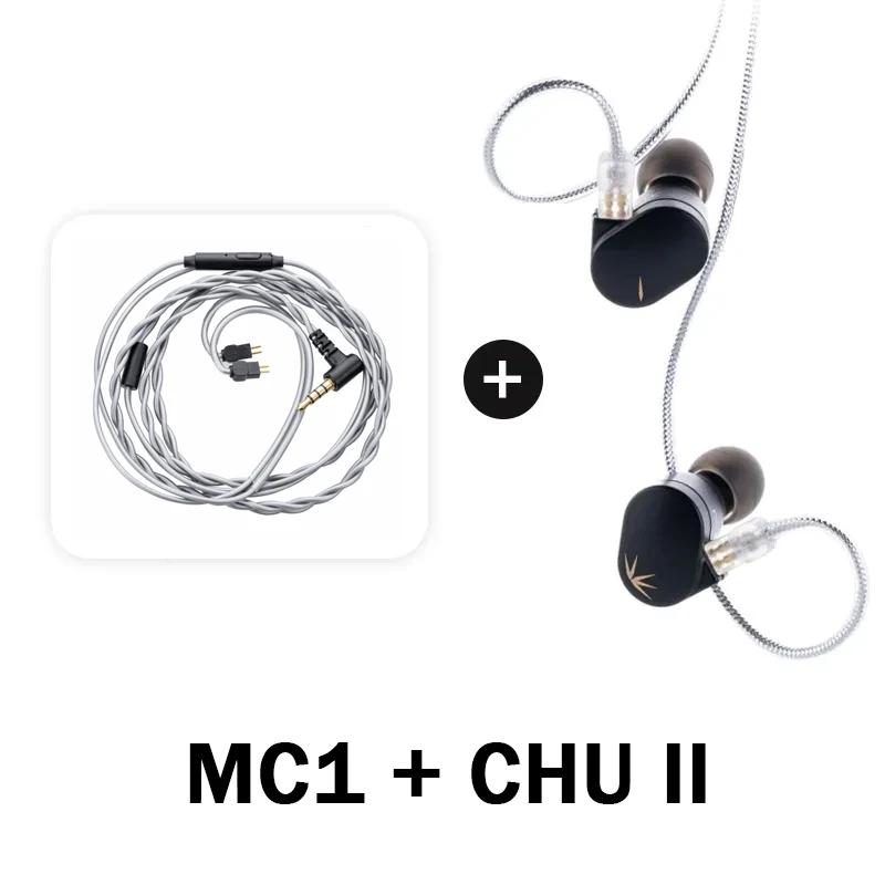 MOONDROP CHU II Dynamic Driver In-Ear Earphone Earbuds High Performance IEM 0.78mm Detachable cable Wired Headset CHUII DSP