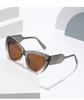 Personalized Color Block Fashion Cat Eye Sunglasses European and American Style Women's Casual Sun Protection Sunglasses