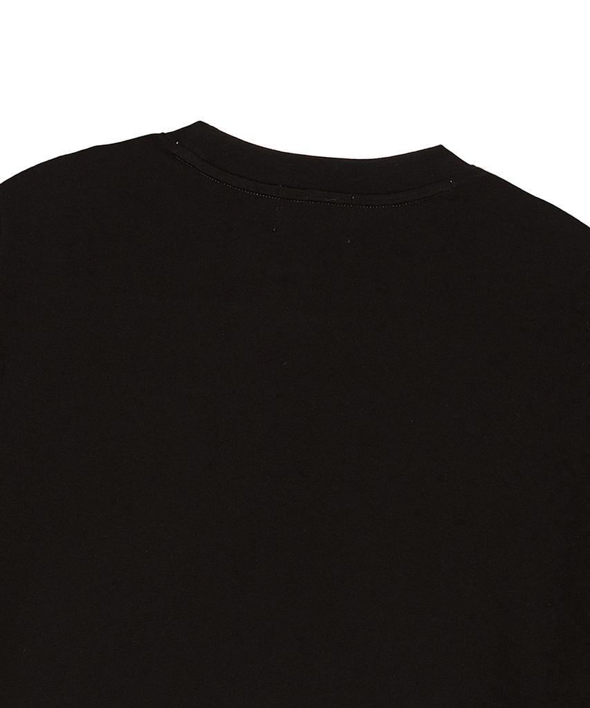 BEYOND CLOSET New Classic Preppy Modern Art Short Sleeve T-Shirt Black