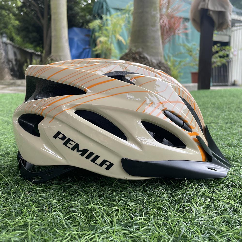 PEMILA 2024 Neuer ultraleichter Fahrradhelm, Fahrradschutzkappe, MTB-Fahrradhelm für Damen und Herren, Rennausrüstung, Fahrradhelm-Visier