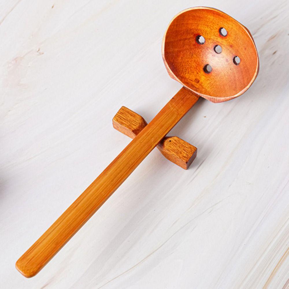 Wooden Wooden Rice Spoon Fish-shaped Slotted Spoon New Soup Spoon Kitchen Tool