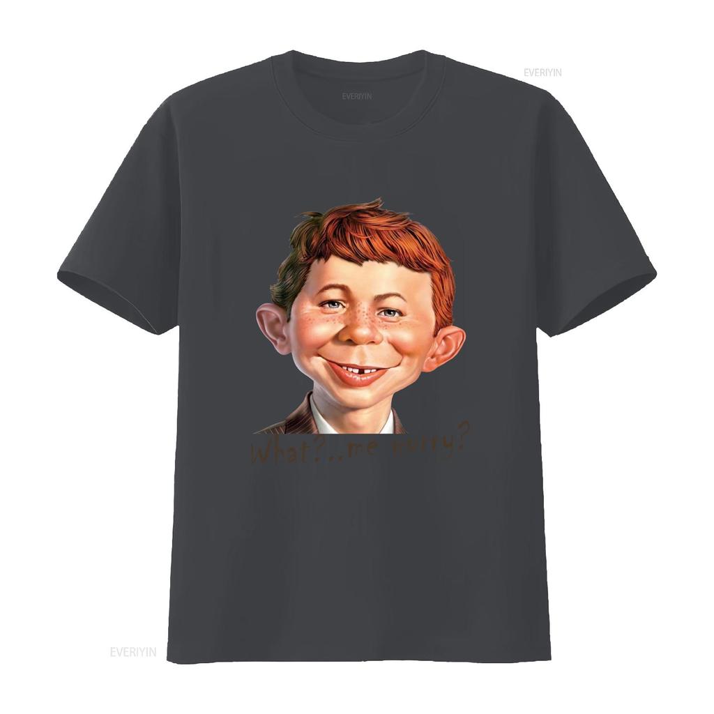 MAD Alfred E Neuman What Me Worry T Shirt Vintage Washed Streetwear Stretched Versatile Designer Clothes Top For Everyday Wear