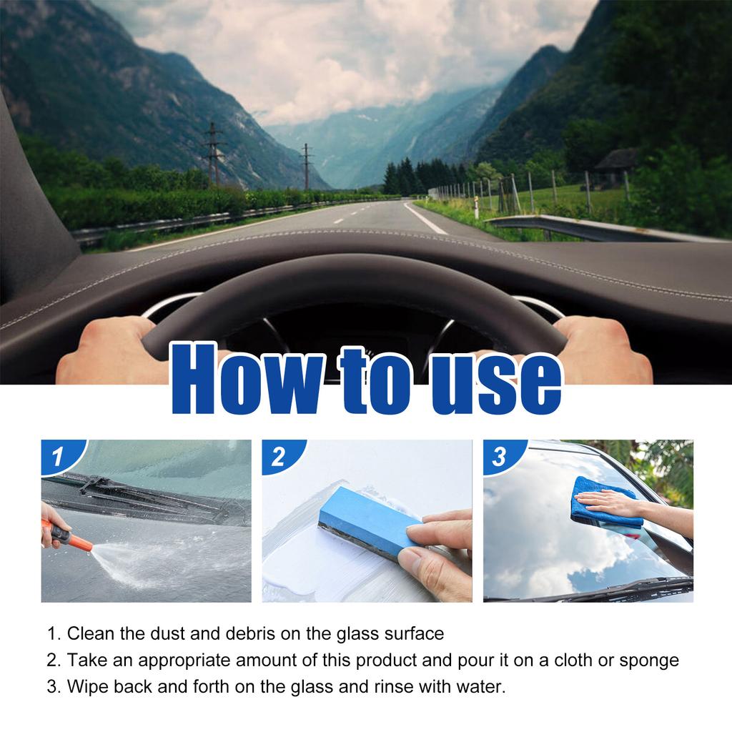 Automotive Oil Film Remover, Clear View Glass Cleaner,Glass Coating for Car Window Home Bathroom Glass