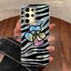 Case For Samsung Galaxy  A56 S24 S25 Plus Ultra A15 A25 A55 A35 A16 A26 A36 Phone Cover Gradient Color Cat Leopard Print Bumper