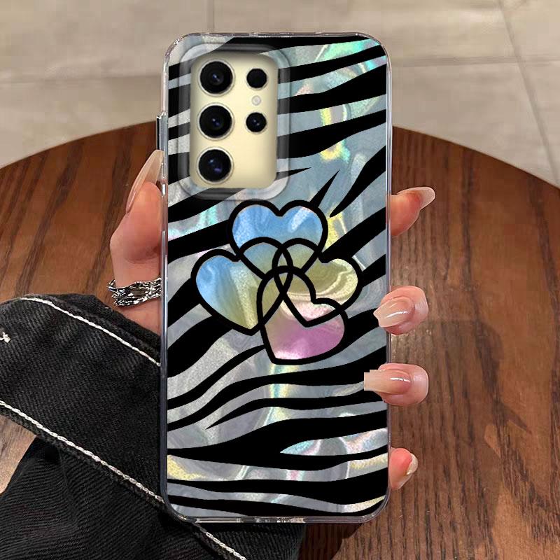 Case For Samsung Galaxy  A56 S24 S25 Plus Ultra A15 A25 A55 A35 A16 A26 A36 Phone Cover Gradient Color Cat Leopard Print Bumper