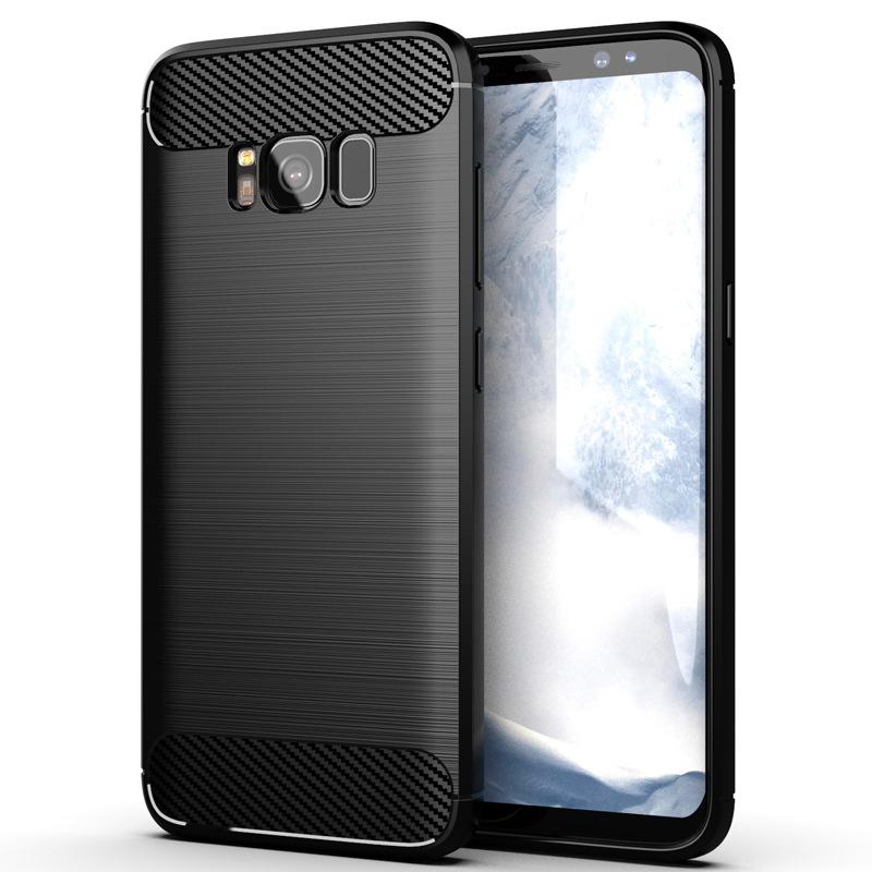 Luxury Carbon Fiber Case for Samsung S8 Galaxy S8 Lite Anti Scratch Shockproof Back Cover for galaxy s8 lite Silicone Case