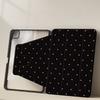 Pink Polka Dots Rotating Stand Tablet Cover for 2024 IPad Pro 13 11 Inch M4 Air 11-inch 13-inch M2 IPad 10th Gen 10.9 Air 4/5