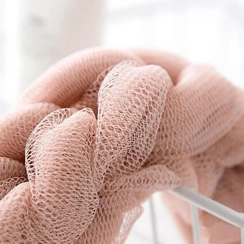 Flower Mesh Shoulder Scrubber Long Sponge Body Back Bath Sponge Shower Exfoliate Strap Shower Body Wash Brush Health Cleaning