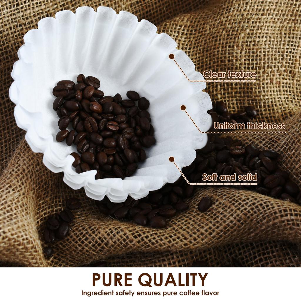 200 Pezzi Piccolo Filtro Caffè a Flusso d'Acqua Uniforme Cestello Carta Filtro Caffè Carta Filtro Efficace Filtro Colino per Casa Ufficio