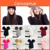 Women Winter Ladies Knitted Beanie Hat With Fluffy Double Fur Bobble Pom Cap Ski