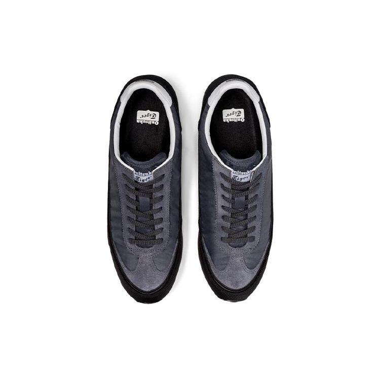 ONITSUKA TIGER Hsinti Canvas Leichte Bequeme Stoßdämpfende Rutschfeste Low-Top Freizeitschuhe Unisex Sneaker Grau Schwarz 1183A387-044