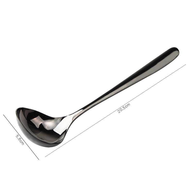304 Stainless Steel Spoon Japanese Style Trendy Soup Spoon Long Handle Household Large Soup Spoon Short Handle Ramen Spoon