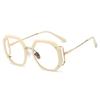 Anti Blue Light Polygon Round Reading Glasses Women Fashion Luxury Brand Design Glasses Transparent Women's Eyeglass Frame