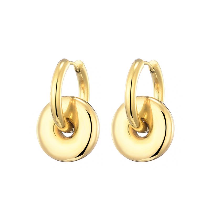 Classic Stainless Steel Heart Star Hoop Earrings For Women Punk Hip Hop Gold Silver Color Y2K Jewelry Female Earrings Oorbellen