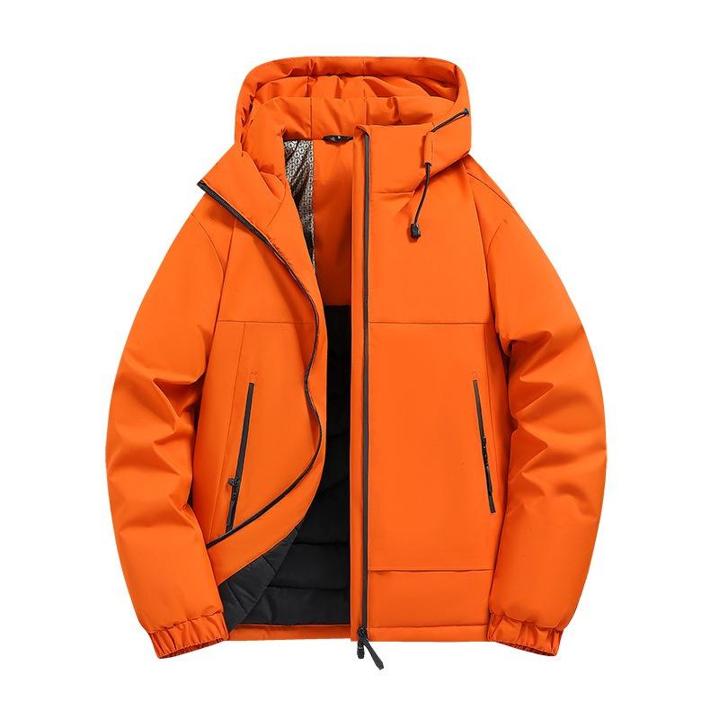 Graphene Inner Warm Cotton Clothes Men and Women Winter Outdoor Windproof Waterproof Hooded Cotton-padded Clothes Couple Jacket