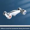Hot and Cold Out Water Inlet Valve Metal Double Shower Faucet Valve Modern Diverter Valve