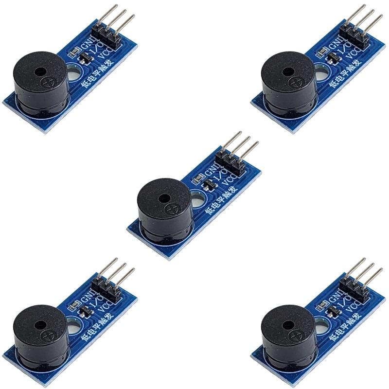 

5/10PCS Active/Passive Buzzer Low Level Modules 3.3V-5V Buzzer Alarm Beeper Module 3 Pin Beep Sensor Module for Arduino, ESP32, 5PCS Passive