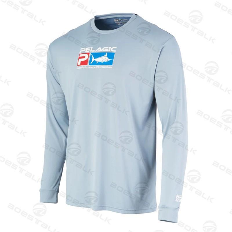 PELAGIC Round Neck Sea Fishing Sunscreen Top Suit Ice-cold Breathable Long-sleeved Men s XS