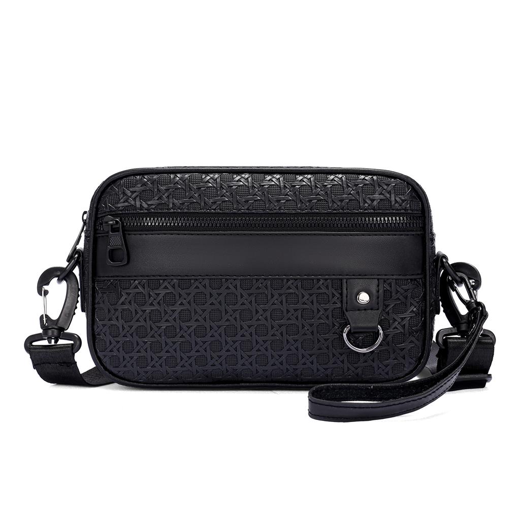 Men's Business Crossbody Bag – Soft PU Leather Shoulder Bag with Adjustable Strap for Work & Travel