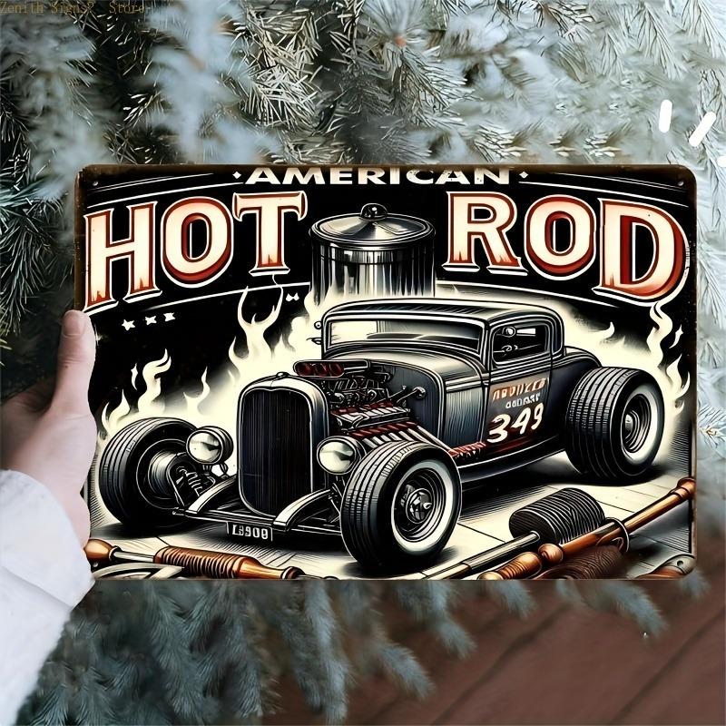 2D Flat Decorative Iron Metal Sign Featuring Vintage Pattern and Protective Coating for Various Settings