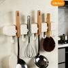 5 Hook Mop Clip Wall Mounted Broom Hanger Multi-functional Broom Organizer Clip  Shower Room