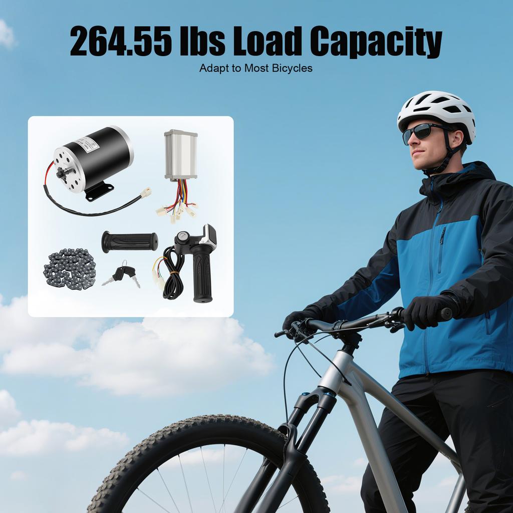 Brush Electric Bicycle Motor,48V1000W Brush Motor Kit w/Controller 3Speed Gears E-Bike Cycling for Scooters Gokarts Beach E-Bike