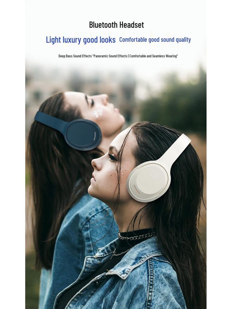 Bluetooth Headset: Foldable, Retractable, Stereo, Heavy Bass, Head-mounted Wireless Earbuds