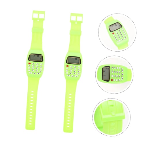 Homoyoyo 2-Piece Digital Watch with Calculator, Phone Book, and Calculator Function for Men, Women, and Kids, Perfect Birthday Gift for Fitness, Squar