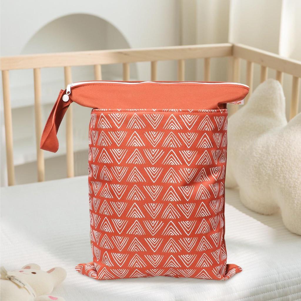 Nordic Dinosaur Baby Room Storage Bag - Waterproof Double Layer Wet/Dry Hanging Bag