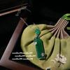 Chalcedony Gourd Gemstone Necklace, Planting Water Yingying, Plated With 18K Gold, Safety Lock Chalcedony Zircon Necklace.