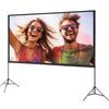 Projector Screen with Stand, 120 inch 16:9 4K 1080 HD Outdoor Movie Screen with Stand, Wrinkle-Free Projection Screen with Tripods and Carry Bag, for
