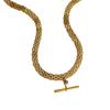 Elegant Women's T-Shaped Titanium Steel Necklace - Light Luxury Style Clavicle Jewelry