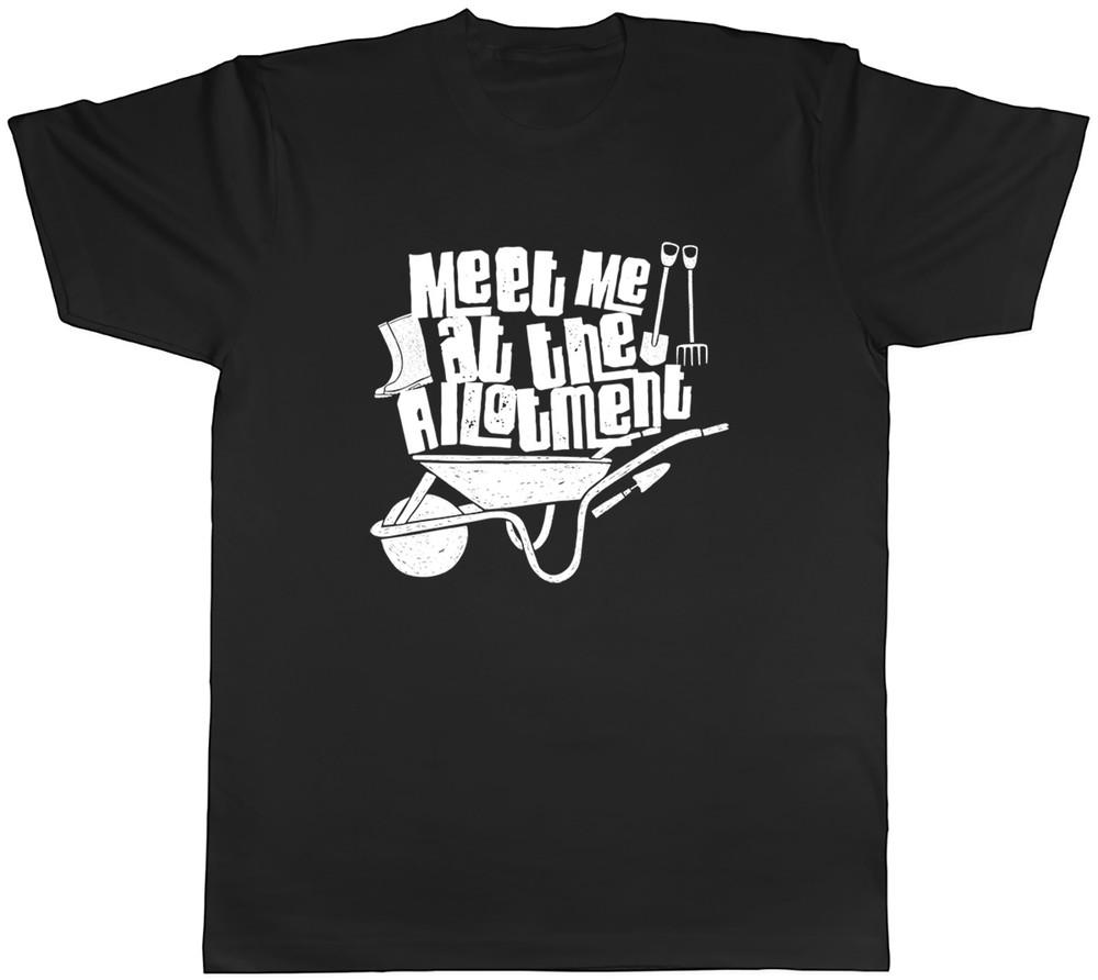 Meet me at the Allotment Garden Gardening Plants Mens T-Shirt Tee Gift Top S