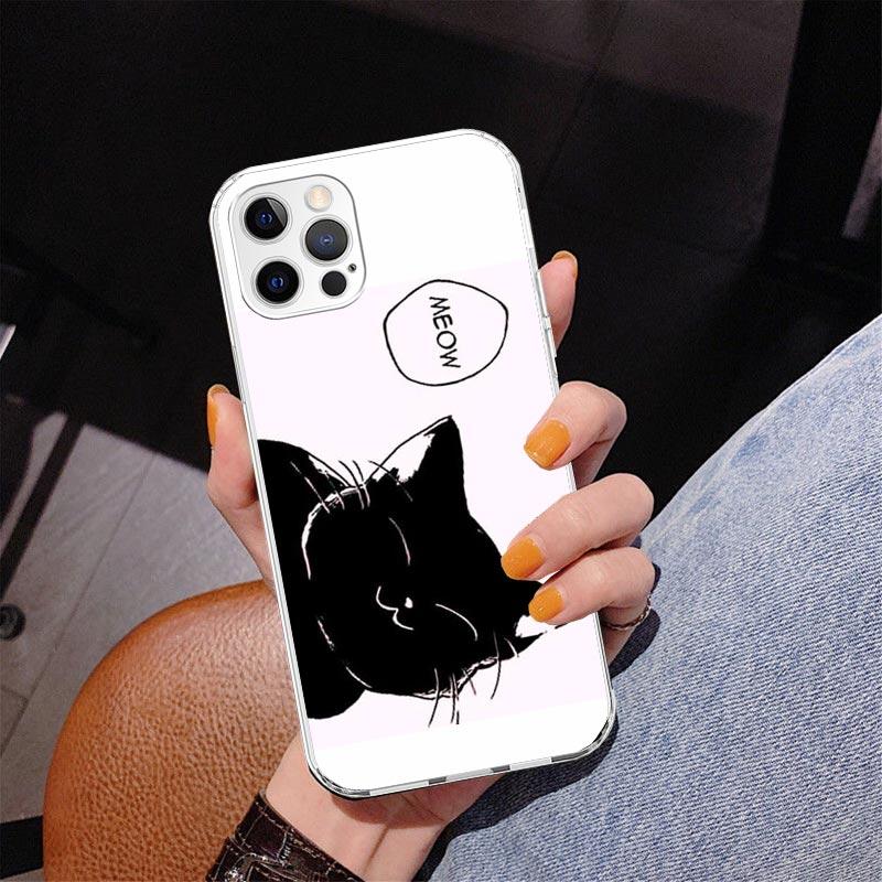 Cat Cute Kitten Cartoon Phone Case For iPhone 17 Air 16 Pro Max 16E 15 + 14 Plus 11 12 13 Mini 7 8 SE Gift Print Cover Fundas 17