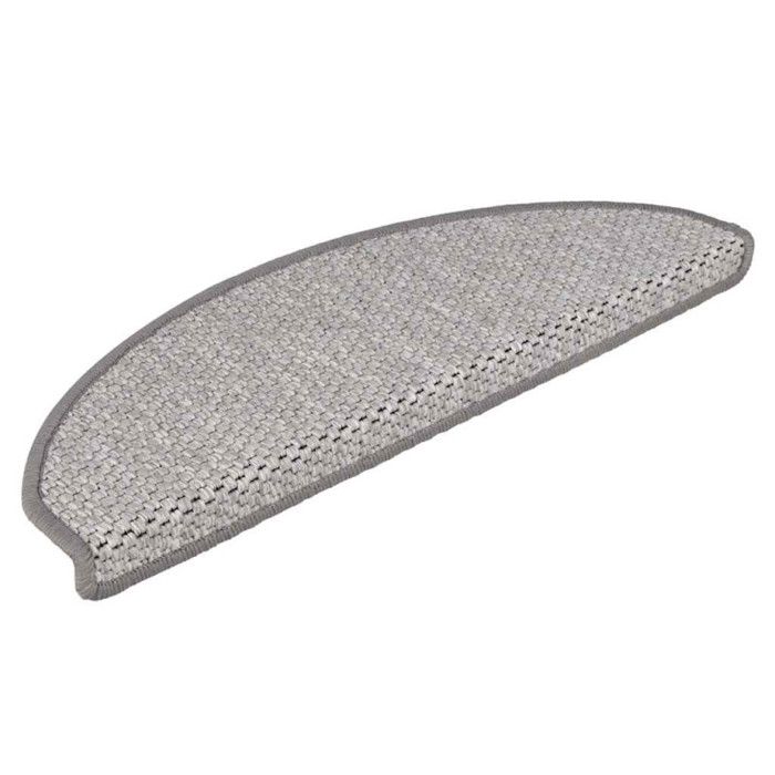 VidaXL Tapis d'escalier autocollants 30 pcs 65x21x4 cm platine, bande de roulement, tapis de bande de roulement d'escalier, 3365870