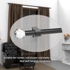 Home Decoration, 0.63Inch Iron Spliced Black Curtain Rods/Roman Rods, Transparent Crystal-Style Decorative Heads, Curtain Rod Br