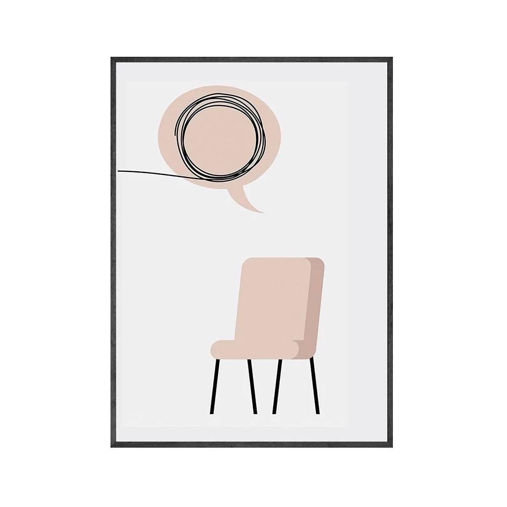 

Советник по скандинавской терапии, офисные настенные художественные цифровые постеры, печать на холсте, настенные панно для психолога, декор для дома и комнаты 50x70cm No Framed