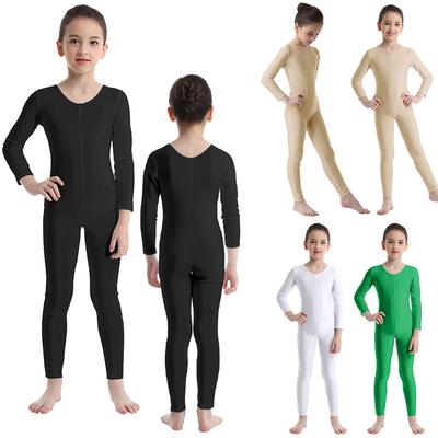 Body da ginnastica per danza classica per bambini Costume da ballo per ragazze Maniche lunghe Tuta Body Dancewear Kids Full Body Unitard