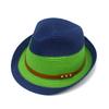 New contrasting color sunscreen top hat men's outdoor travel shading seaside beach hat women's fashion straw hat