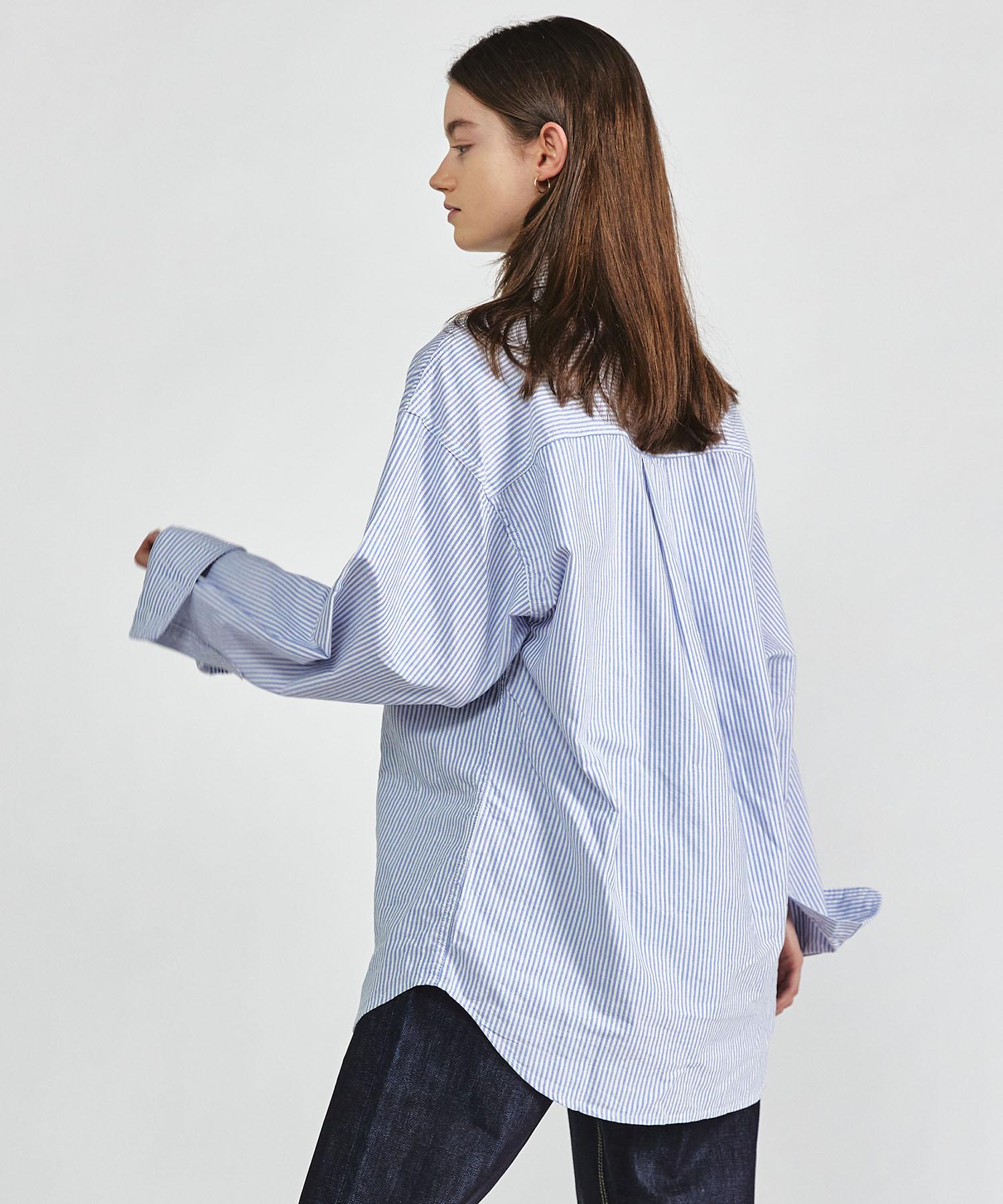 Union Valant Parrot Wappen Oxford Striped Shirt Blue Blue/L