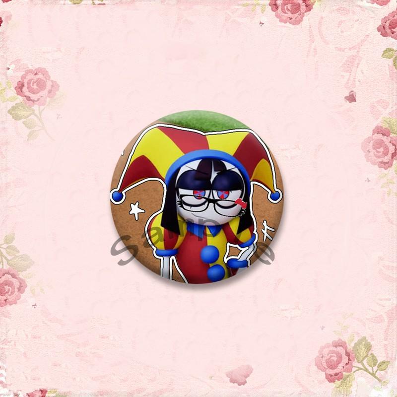 Anime Role Jax Gangle Ragatha Round Brooch Cartoon Figure Lapel Badges Custom Soft Button Pin Bag Jewelry Accessories XMAS Gifts