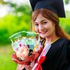 Graduation Plush Doll with Cap & Gown - Commemorative Gift