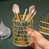 Cylindrical Storage Box for Cosmetics Makeup Brushes, Lipstick Brush, Pen Holder Organizer, Wrought Iron Pen Storage
