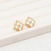 Unique Light Luxury High-End Fritillary Rhombus Earrings, Female Sweet Temperament Fashion Earrings