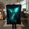 Sparkling Phoenix  Print Flannel Blanket, High quality Comfortable for All Seasons, Home Decor, Warmth and Comfort