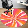 1PC Candy Swirl Office Round Area Rug, Mat Suitable For Office, Under Office Chairs Bedroom Living Room Home Decor, Room Deco