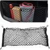 Stretchable Cargo Net, Adjustable Elastic Storage Mesh Nets, Envelope Style Cargo Netting with Mounting Screws and Hooks, Trunk Rear Cargo Organizer